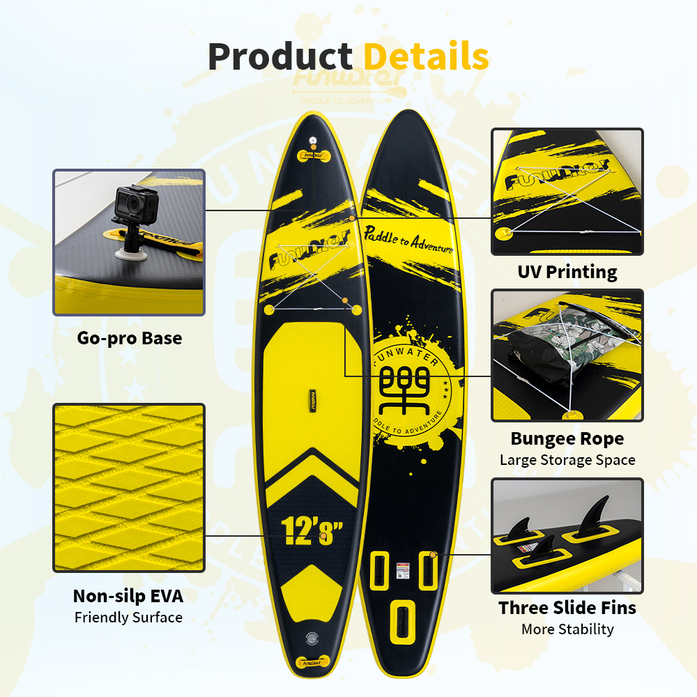 Nafukovací paddleboard FunWater YellowBase 3858515cm 2